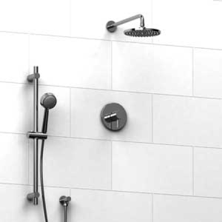 Riobel -½’’ coaxial system with hand shower rail and shower head  - KIT#343RUTM