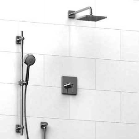 Riobel -½’’ coaxial system with hand shower rail and shower head  - KIT#343TQ