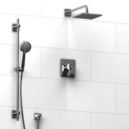 Riobel -½’’ coaxial system with hand shower rail and shower head  - KIT#343ZOTQ