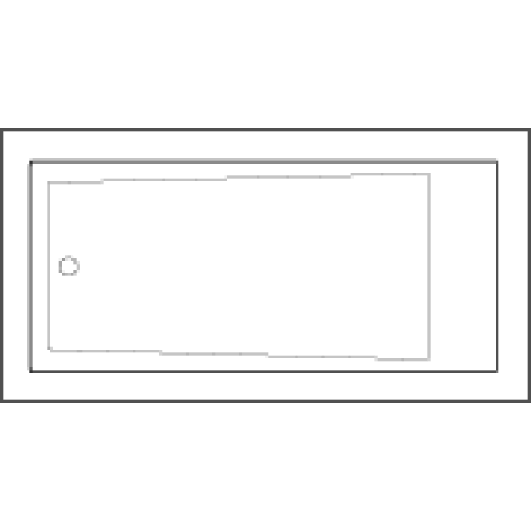 Neptune – ZEN podium acrylic rectangular bathtub